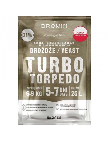 Drożdże gorzelnicze Turbo Torpedo 5-7 dni 21% 100g