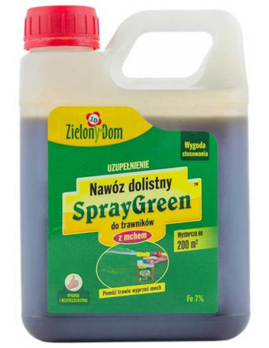 Nawóz Spray Green do trawników z mchem uzupełnienie 950ml