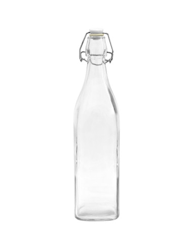 Butelka z hermetycznym zamknięciem biała 1l