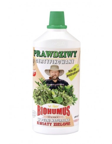 Biohumus Extra do kwiatów zielonych 1l+20%