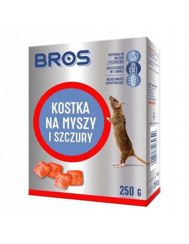 Bros - Kostka na myszy i szczury 250g