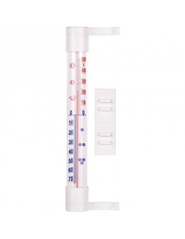 Termometr zaokienny średni biały 26/230mm